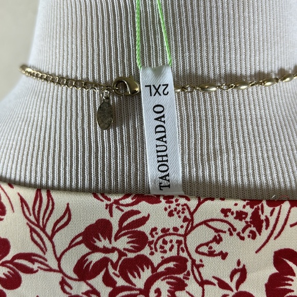 TAOHUADAO WOMENS CASUAL LOOSE TUNIC TOP FOR LEGGINGS CHIFFON BLOUSE 2X - Picture 5 of 5